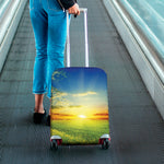 Sunrise Meadow Print Luggage Cover