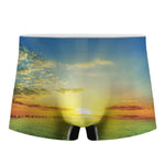 Sunrise Meadow Print Men's Boxer Briefs