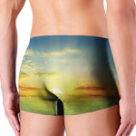 Sunrise Meadow Print Men's Boxer Briefs
