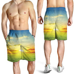 Sunrise Meadow Print Men's Shorts