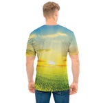 Sunrise Meadow Print Men's T-Shirt