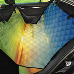 Sunrise Meadow Print Pet Car Back Seat Cover