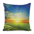 Sunrise Meadow Print Pillow Cover