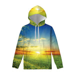 Sunrise Meadow Print Pullover Hoodie