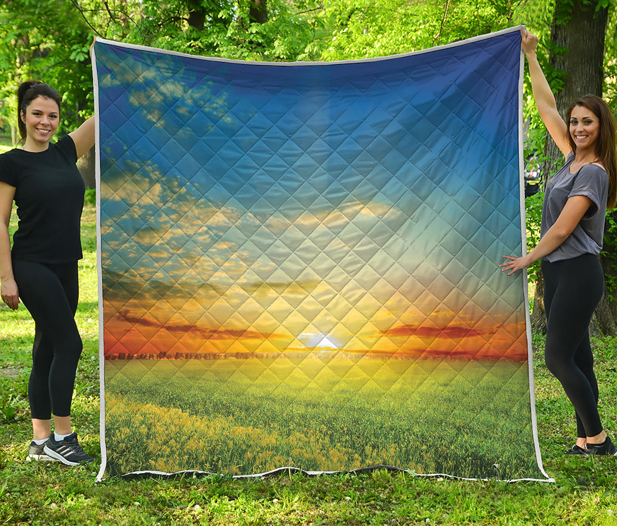 Sunrise Meadow Print Quilt