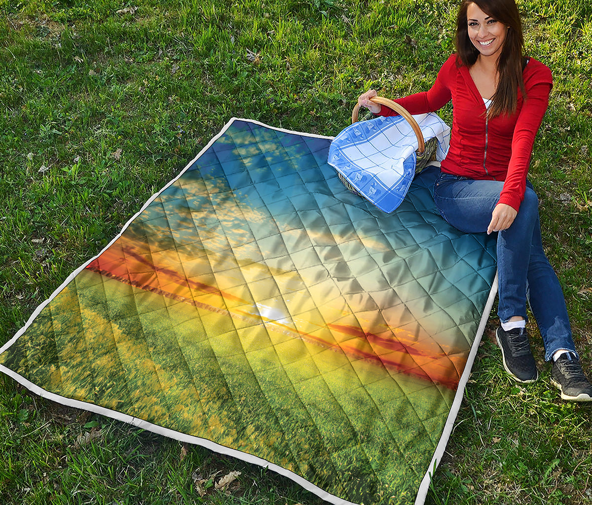 Sunrise Meadow Print Quilt