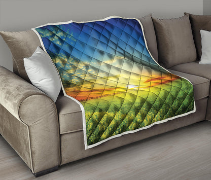 Sunrise Meadow Print Quilt
