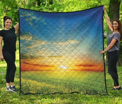 Sunrise Meadow Print Quilt