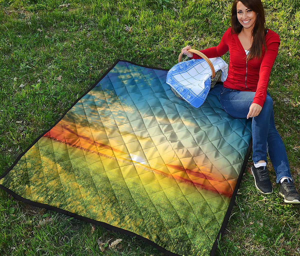 Sunrise Meadow Print Quilt