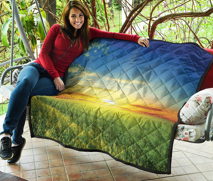 Sunrise Meadow Print Quilt