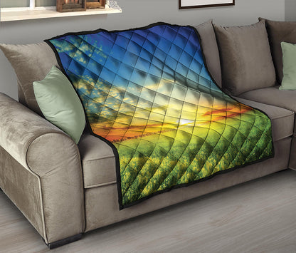 Sunrise Meadow Print Quilt