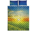 Sunrise Meadow Print Quilt Bed Set