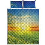 Sunrise Meadow Print Quilt Bed Set