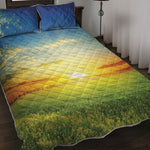 Sunrise Meadow Print Quilt Bed Set