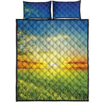 Sunrise Meadow Print Quilt Bed Set