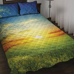 Sunrise Meadow Print Quilt Bed Set