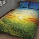 Sunrise Meadow Print Quilt Bed Set