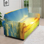Sunrise Meadow Print Sofa Cover