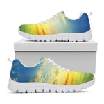Sunrise Meadow Print White Sneakers