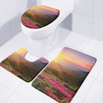 Sunrise Mountain Print 3 Piece Bath Mat Set