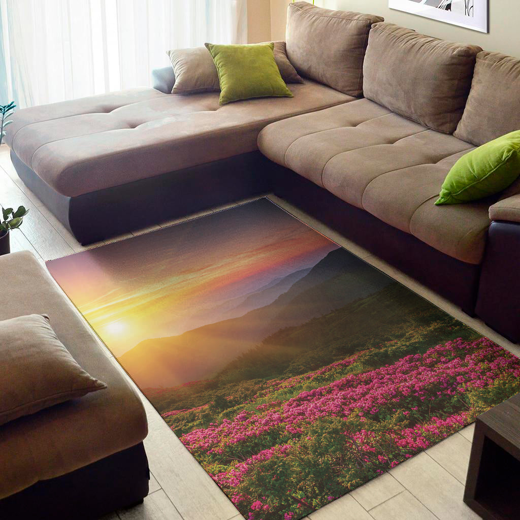 Sunrise Mountain Print Area Rug