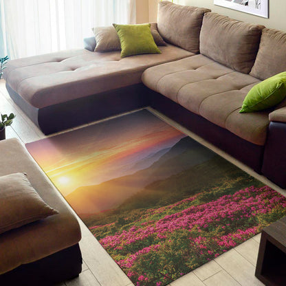 Sunrise Mountain Print Area Rug