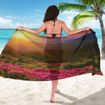 Sunrise Mountain Print Beach Sarong Wrap
