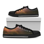 Sunrise Mountain Print Black Low Top Shoes