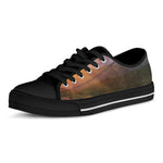 Sunrise Mountain Print Black Low Top Shoes