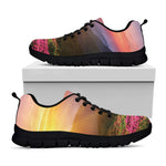 Sunrise Mountain Print Black Sneakers