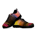 Sunrise Mountain Print Black Sneakers