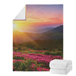 Sunrise Mountain Print Blanket