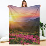 Sunrise Mountain Print Blanket