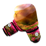 Sunrise Mountain Print Boxing Gloves