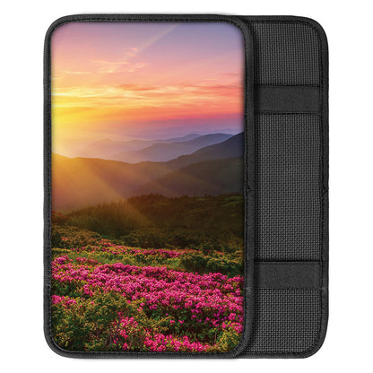 Sunrise Mountain Print Car Center Console Cover