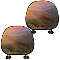 Sunrise Mountain Print Car Headrest Covers