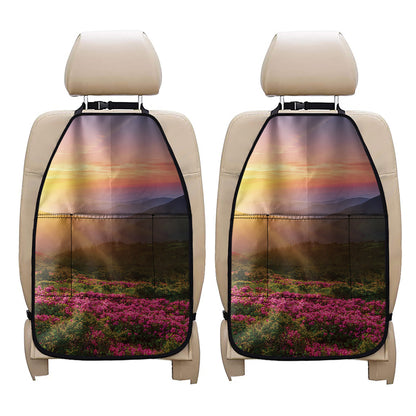 Sunrise Mountain Print Car Seat Organizers
