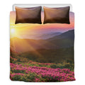 Sunrise Mountain Print Duvet Cover Bedding Set