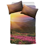 Sunrise Mountain Print Duvet Cover Bedding Set