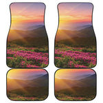 Sunrise Mountain Print Front and Back Car Floor Mats