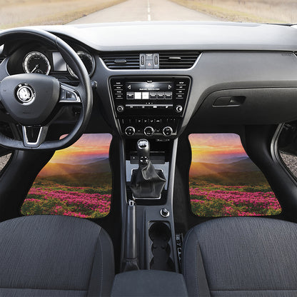 Sunrise Mountain Print Front and Back Car Floor Mats