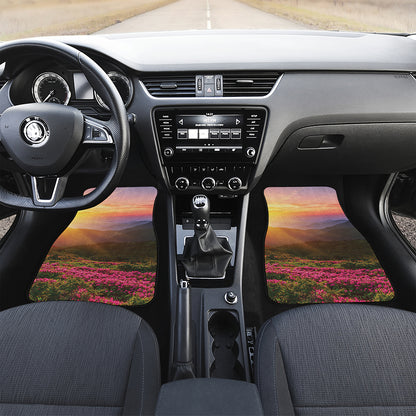 Sunrise Mountain Print Front Car Floor Mats