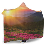 Sunrise Mountain Print Hooded Blanket