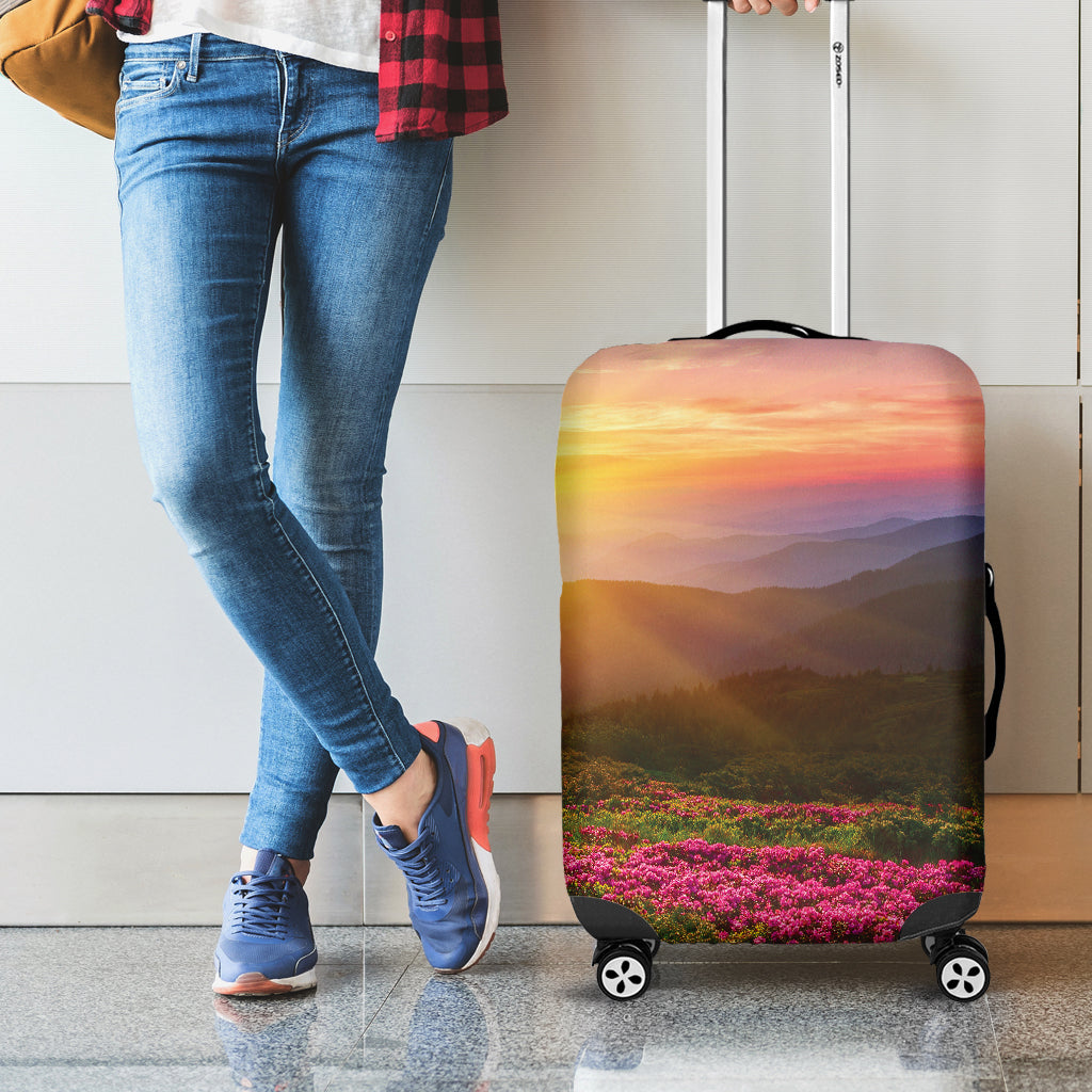 Sunrise Mountain Print Luggage Cover