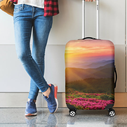 Sunrise Mountain Print Luggage Cover
