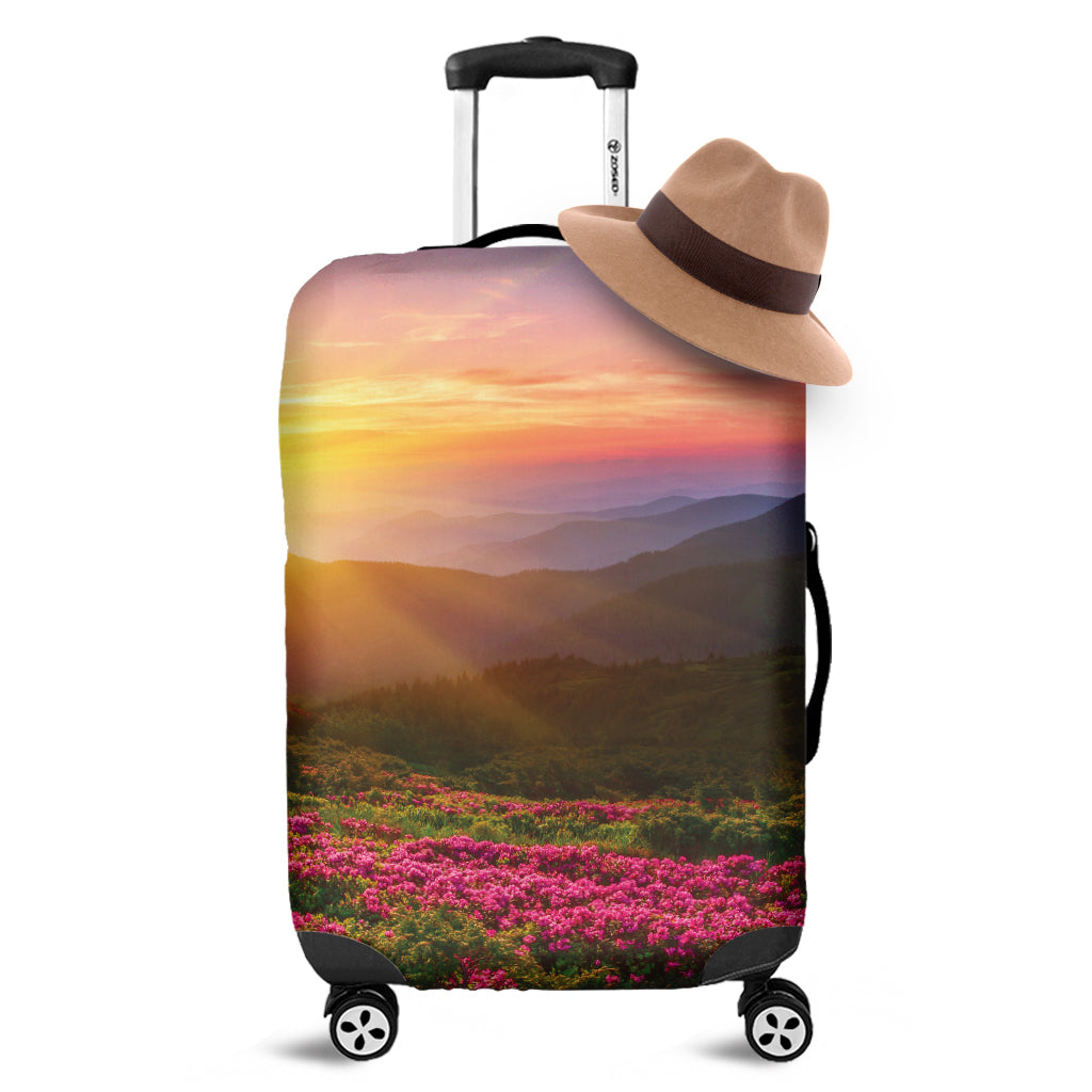 Sunrise Mountain Print Luggage Cover