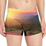 Sunrise Mountain Print Men's Boxer Briefs