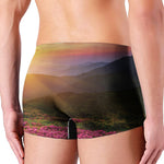Sunrise Mountain Print Men's Boxer Briefs