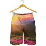 Sunrise Mountain Print Men's Shorts