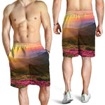 Sunrise Mountain Print Men's Shorts